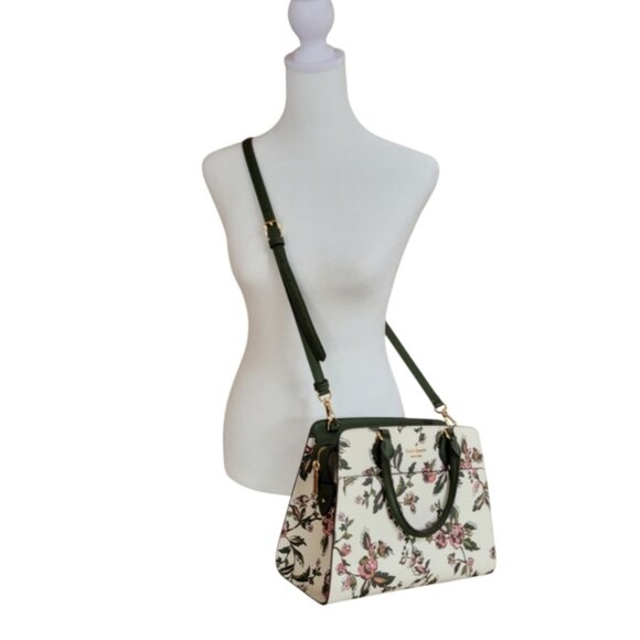 *NWOT* Kate Spade Madison Floral Medium Saffiano Leather Floral Satchel W/Strap - Picture 7 of 12